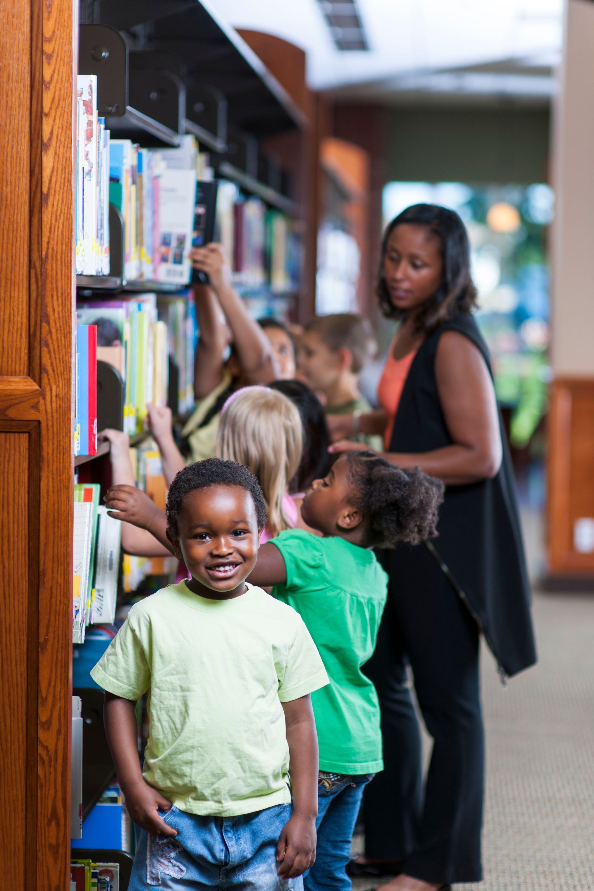 Kids at library