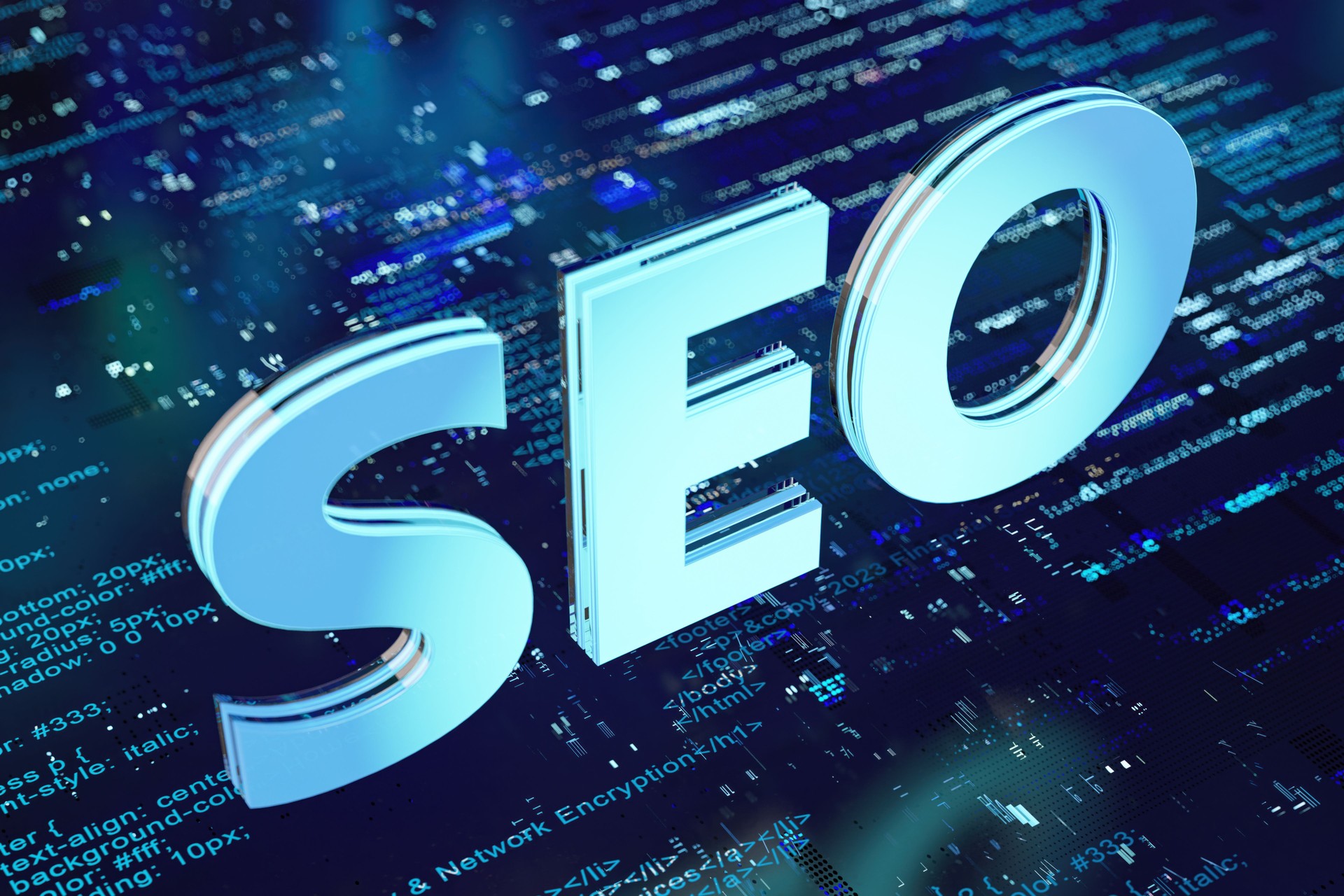 SEO Sign on Computer Code